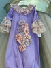 Purple Flower Baby Gown