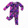Midnight Bloom Ruffle Romper