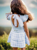 Blue and White Drop Waist Dress