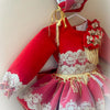 Red and Gold Estilina Dress