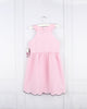 Embroidered Pink Scallop Dress