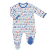 Magnificent Baby Blue Globetrotter Footie