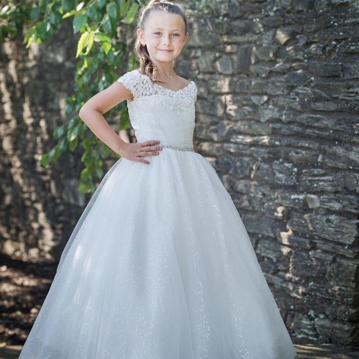 Beaded Communion Dress Layla's Boutique Beaded Communion Dress Layla's Boutique