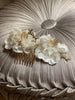 Ivory and Gold Flower Hair Comb