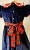 Girls Navy Velvet Dress