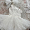Ivory Angel One Shoulder Tulle Dress