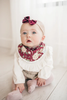 Copper Pearl Scarlet Fashion Trimmed Bib Set