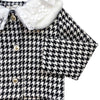 Lace Fur Collar Houndstooth Jacket