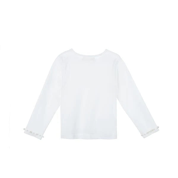 White Pearl Trim Top
