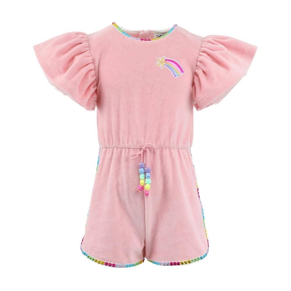 Velour Rainbow Romper