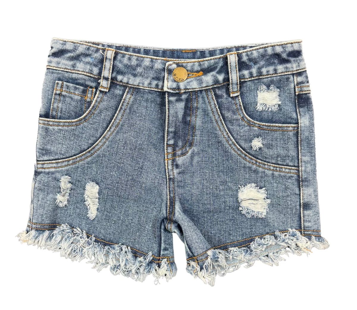 Destructed Denim Shorts