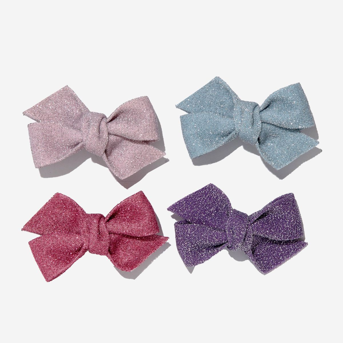 Glitter Twist Bow Clip