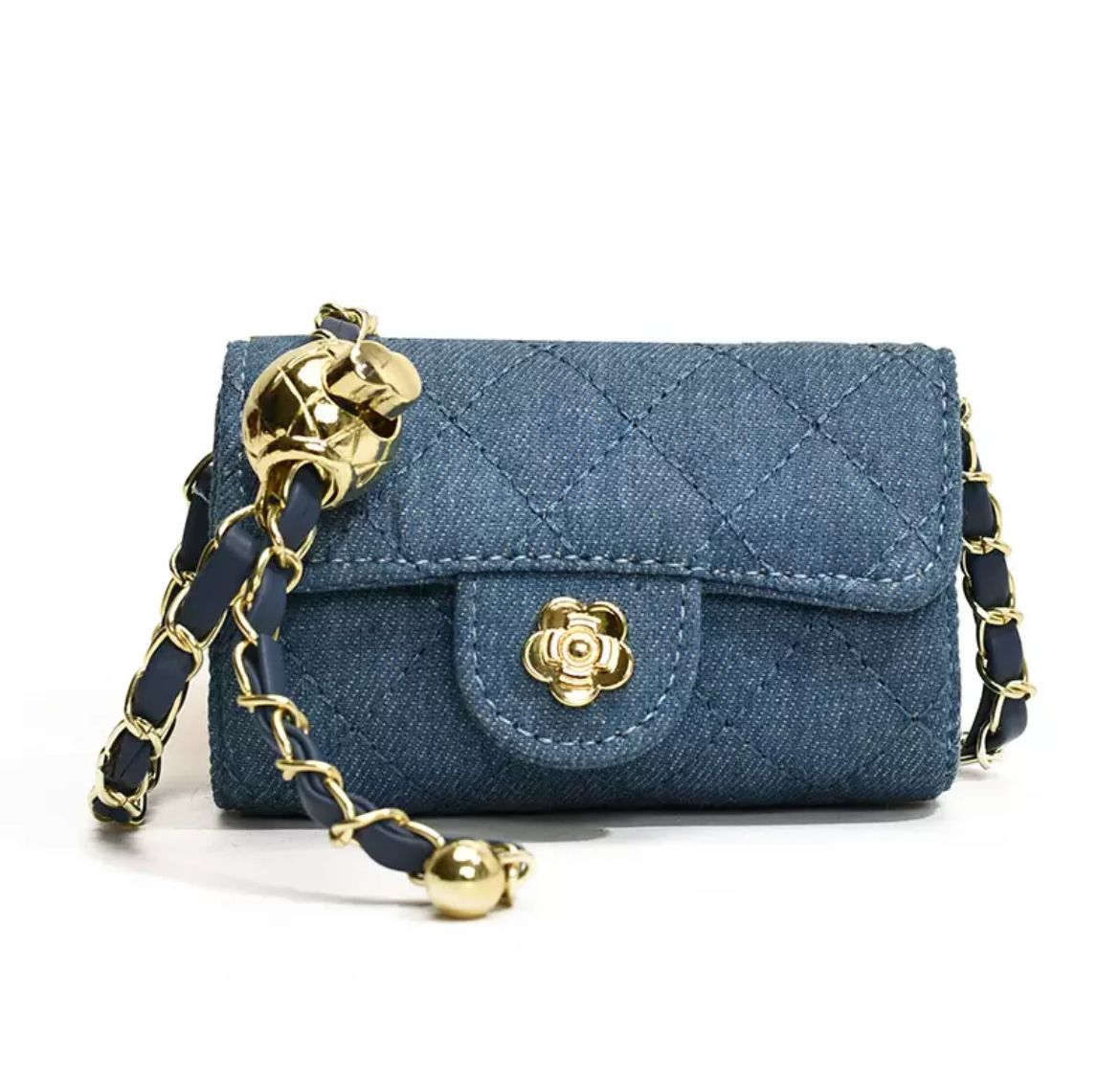 Denim Quilted Purse