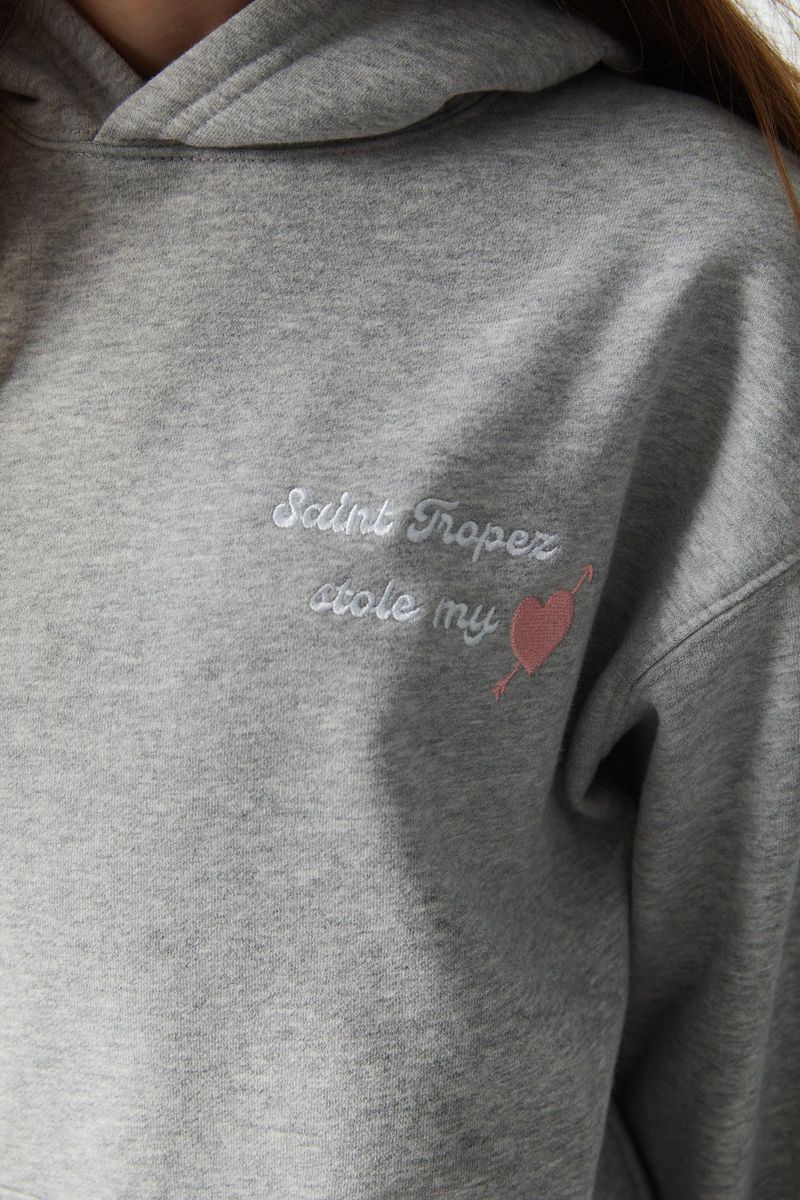 Lea Heather Grey Hoodie