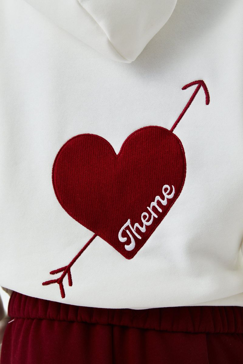 Lea White Terry Hoodie