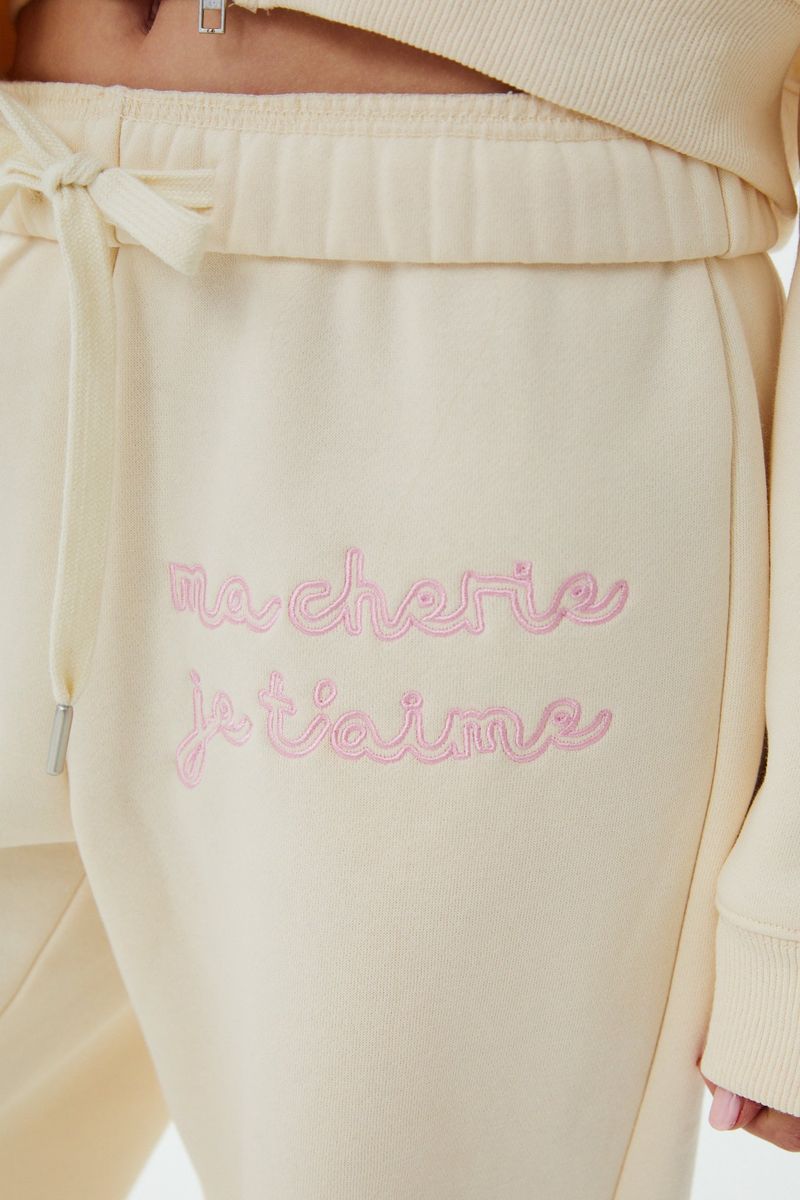 Jessie Winter White Terry Jogger