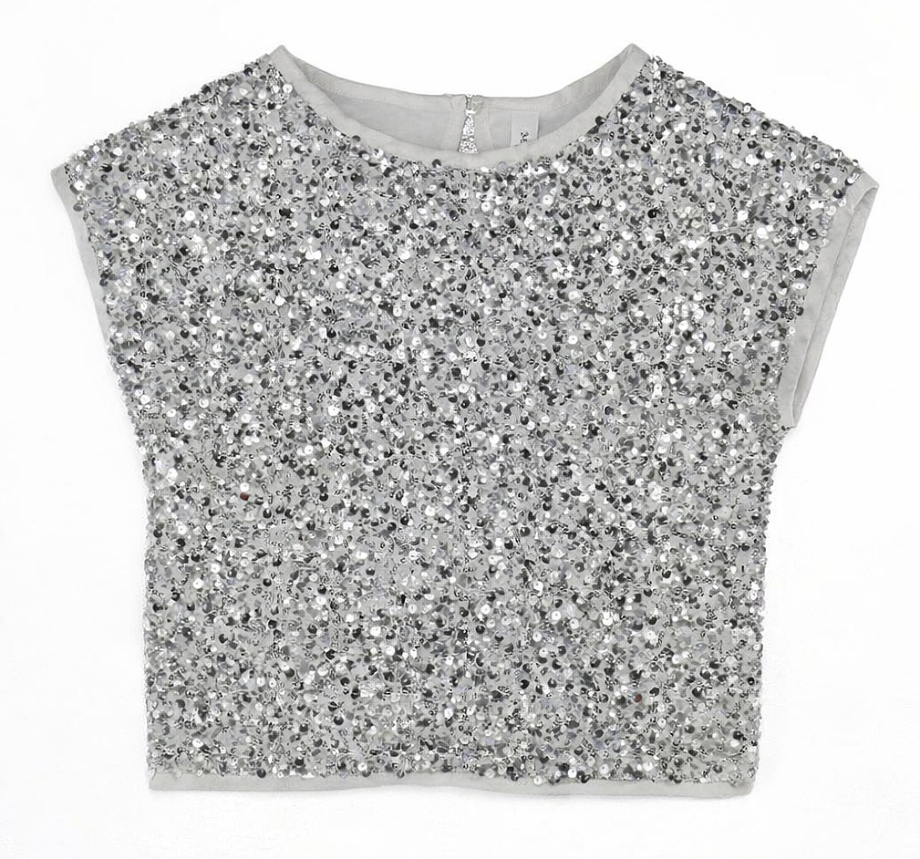 Silver Sequin Top
