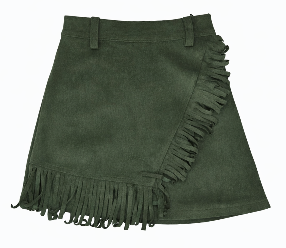 Fringe Diagonal Skort