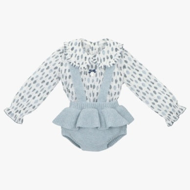 Sweater Blue Bloomer Set