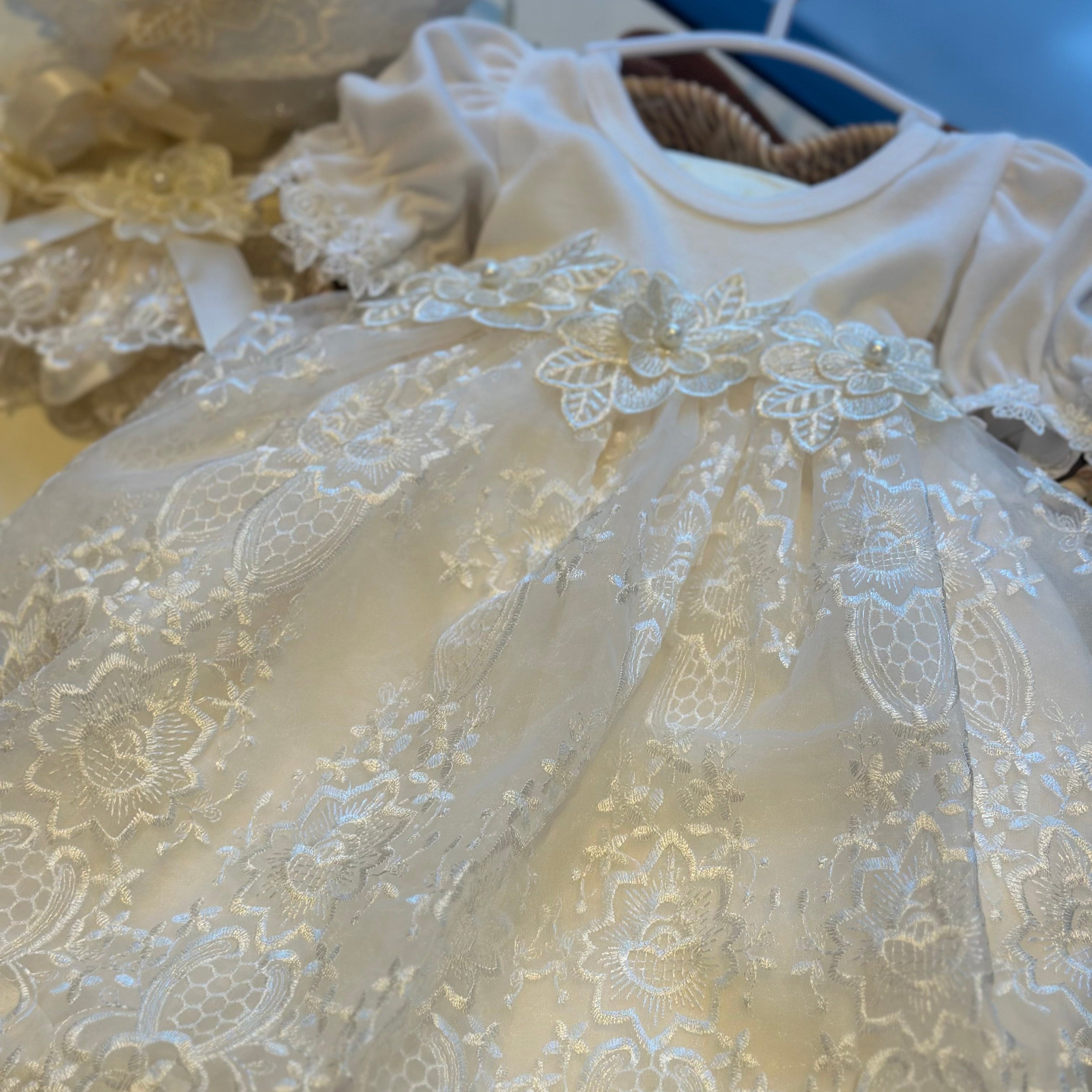 Olivia Ivory Romper Dress