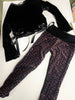 Black Velvet Pant Set