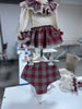 Gray and Red Plaid Dress