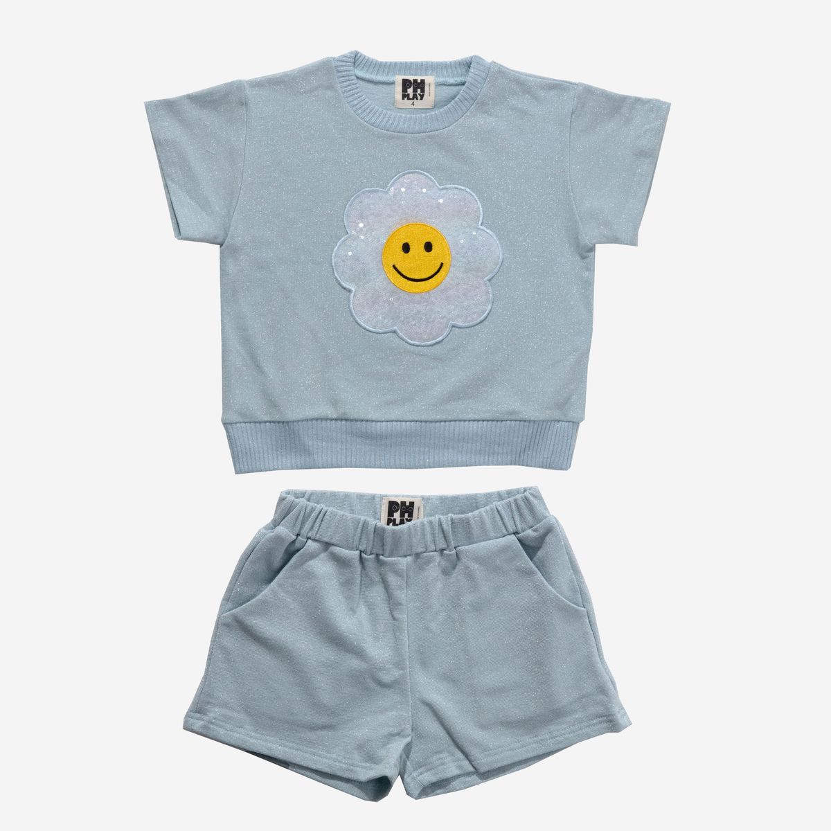 Metallic Daisy Sweatshirt Set