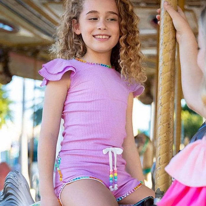 Candy Gem Bead Ruffle Set