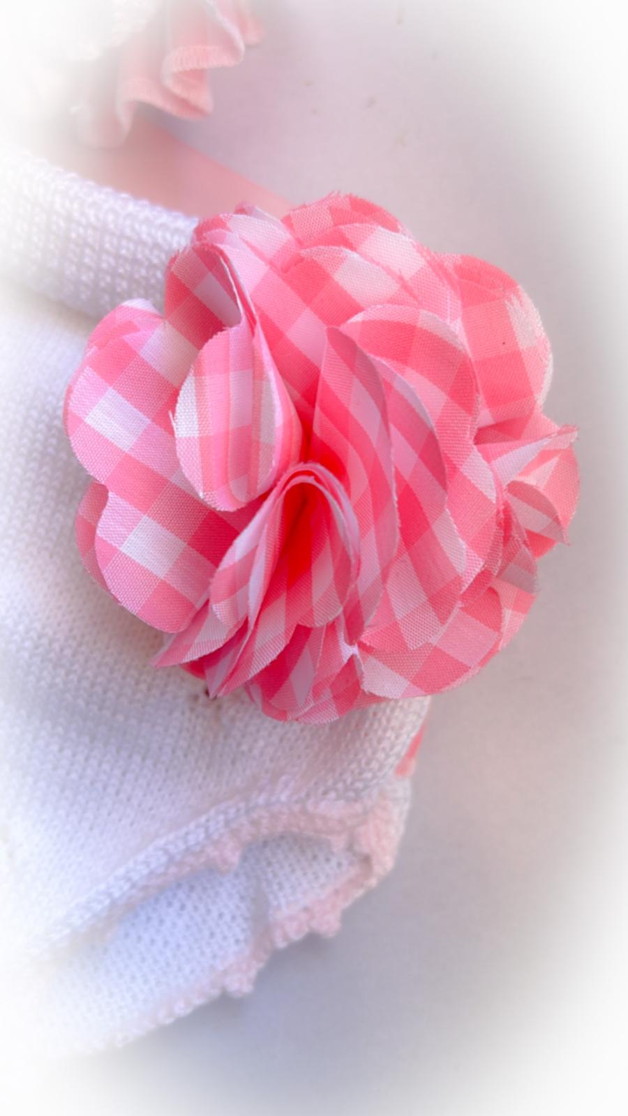 Ruffle Gingham Knit Dress