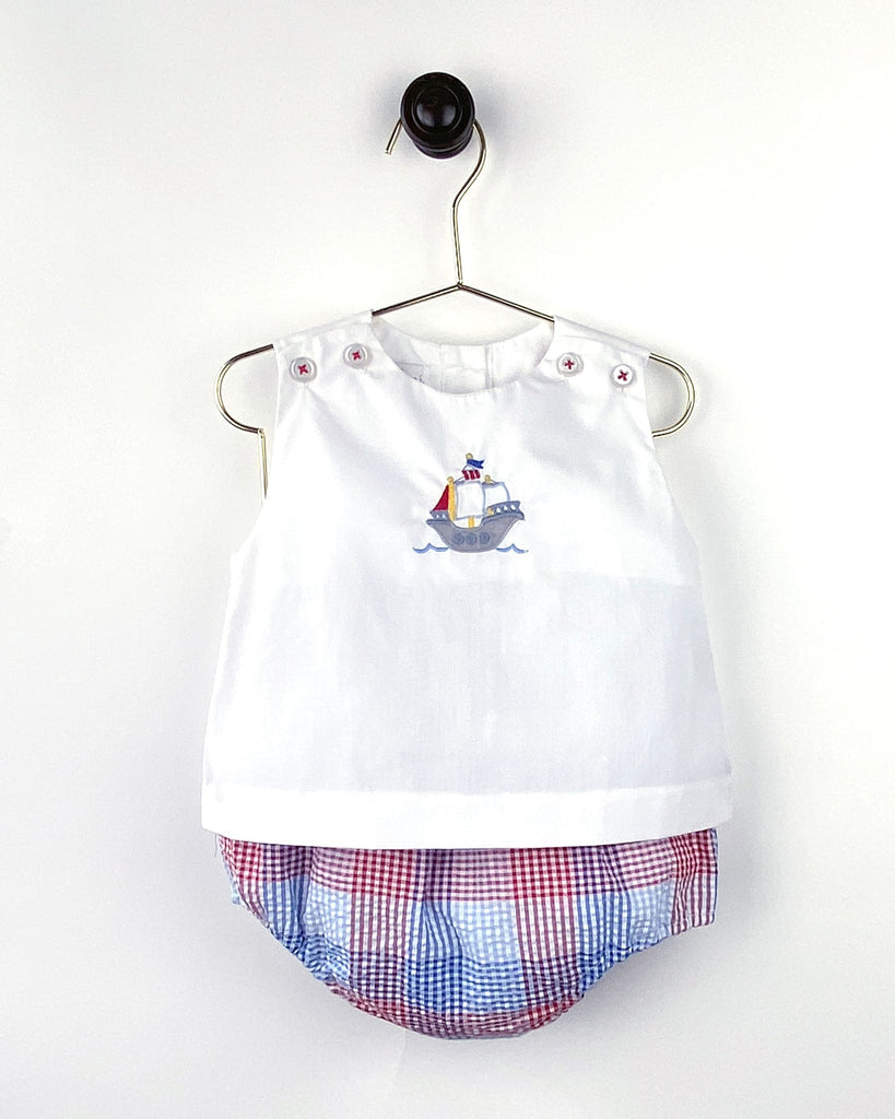 Nautical Infant Bloomer Set