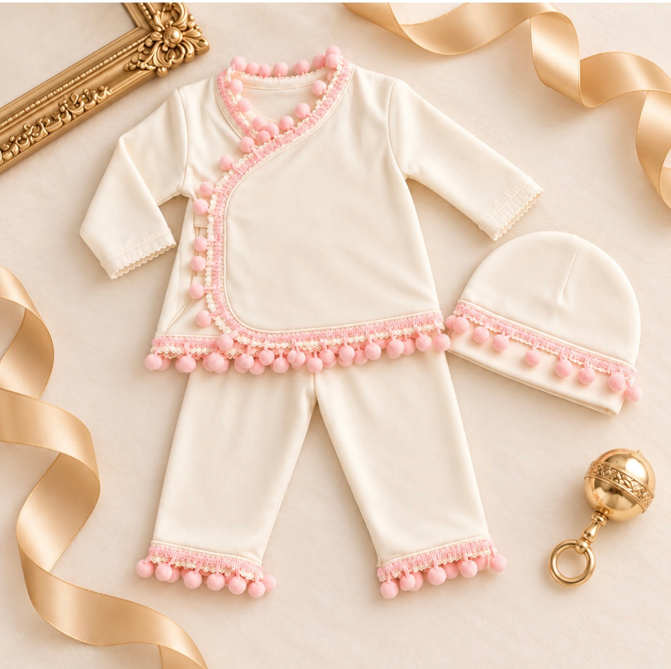 Pom Pom Layette Set