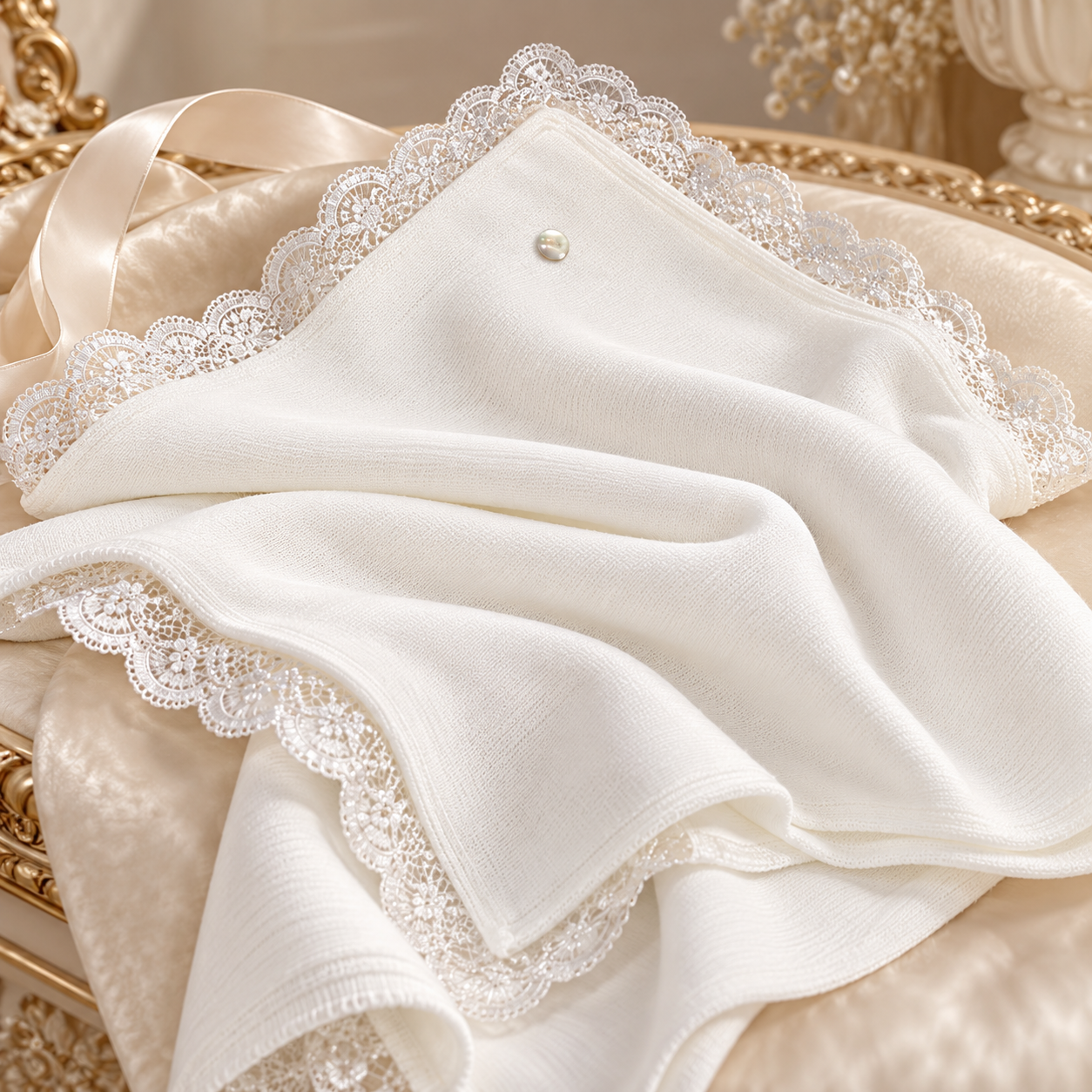 Ivory Knit Blanket