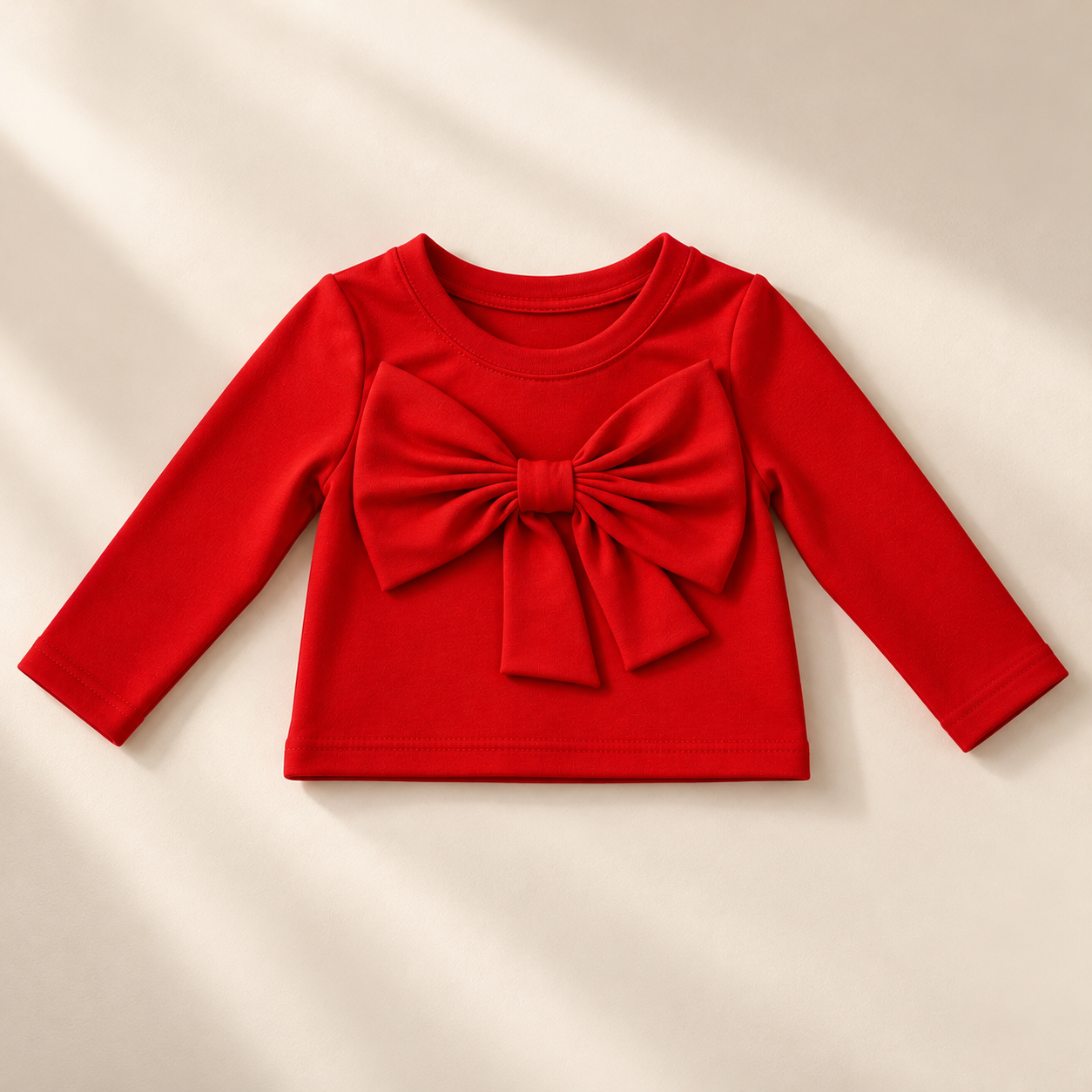 Red Bow Long Sleeve Shirt