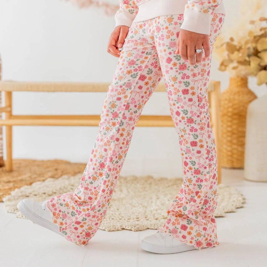 Berry Floral Flare Leggings