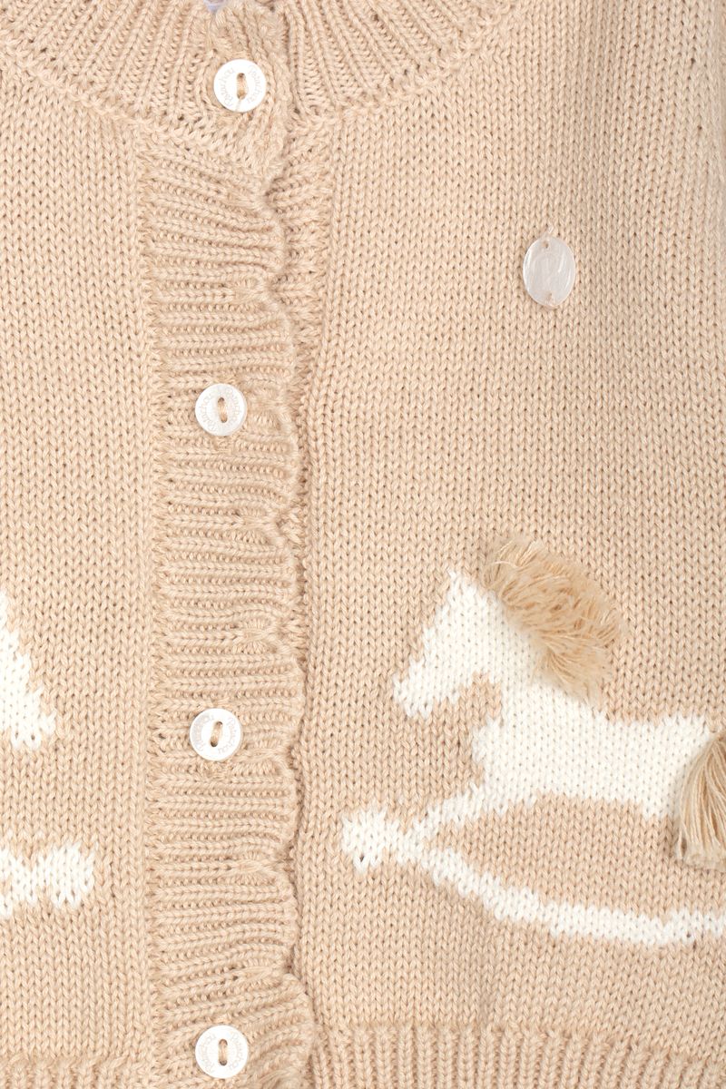 Beige Rocking Horse Cardigan