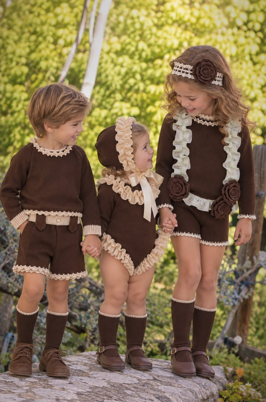 Chocolate Brown Boy's Knit Set