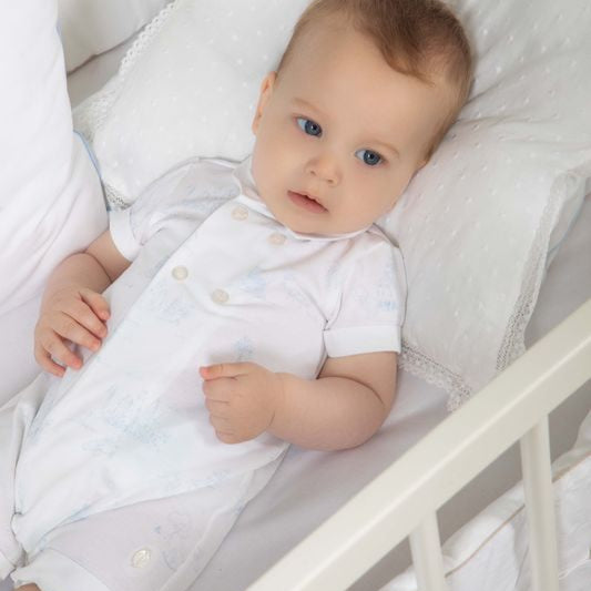 Blue Toile De Jouy Romper