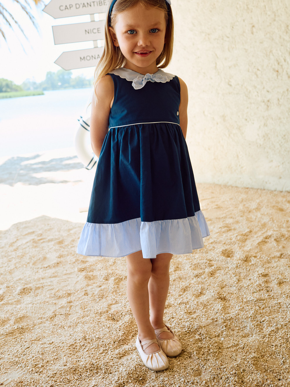 Navy Blue Cotton Dress