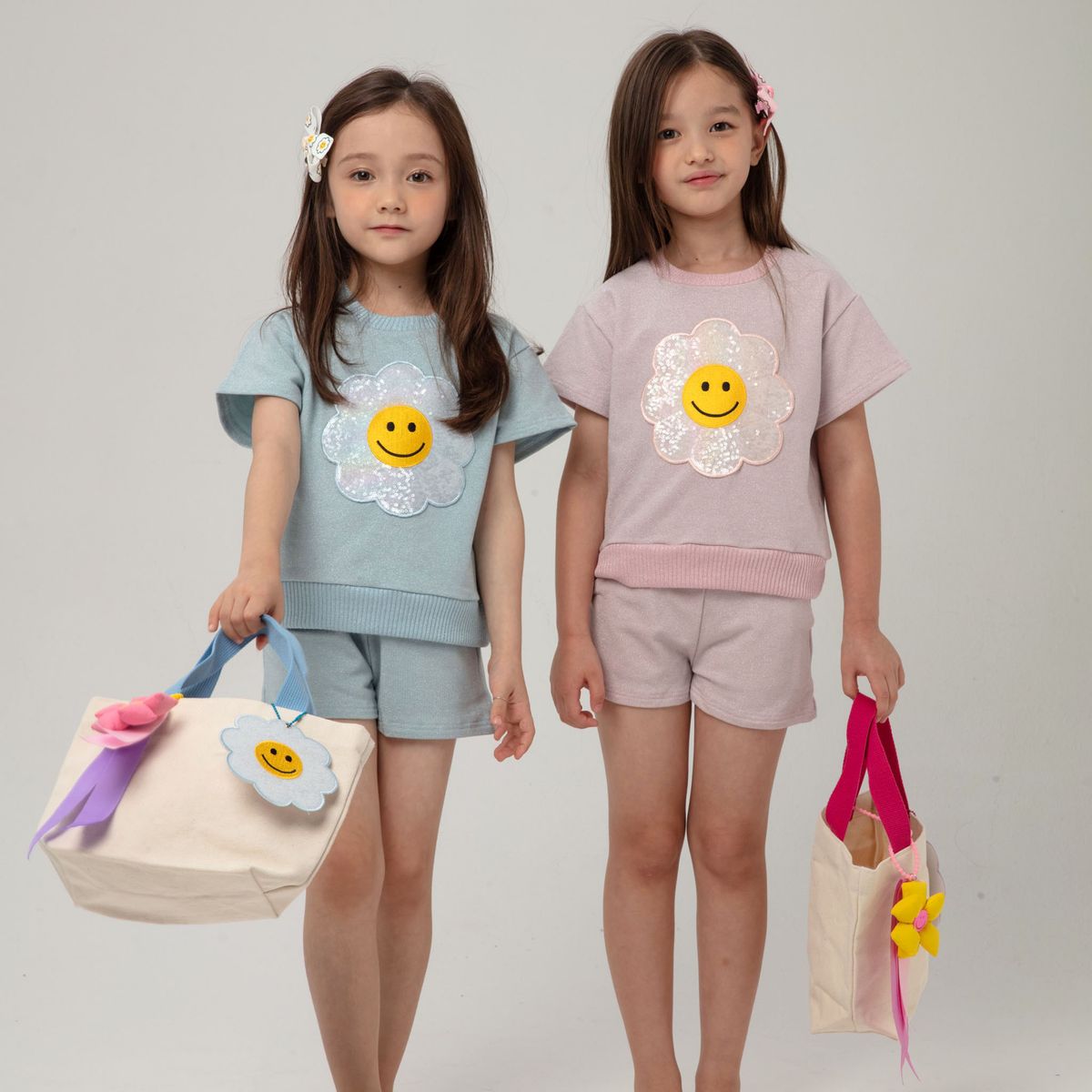 Metallic Daisy Sweatshirt Set