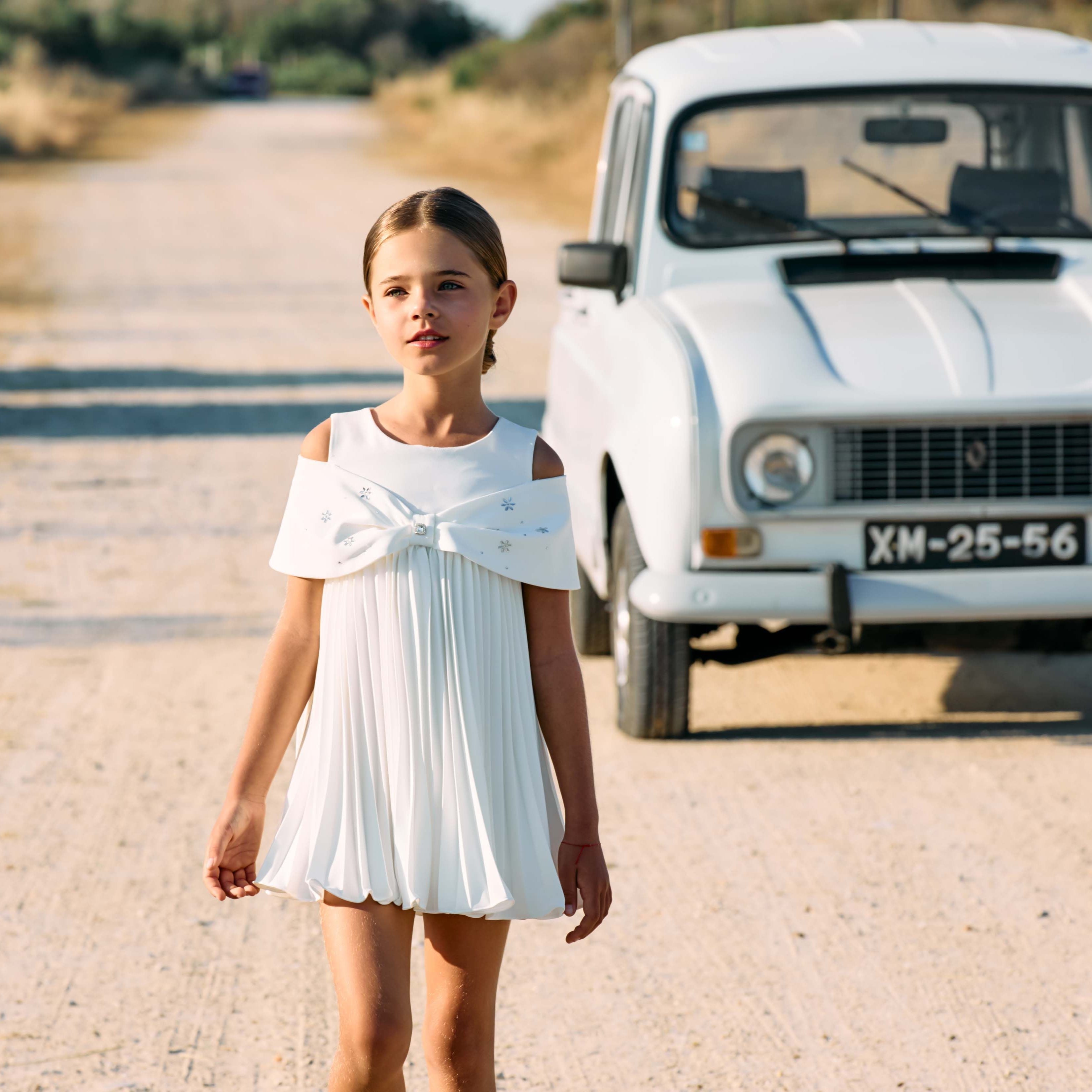 White Bow Dress