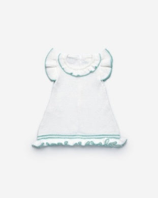 Infant White Knit Dress