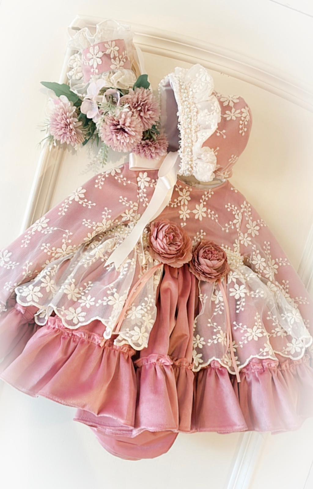 Francine Mauve Lace Dress