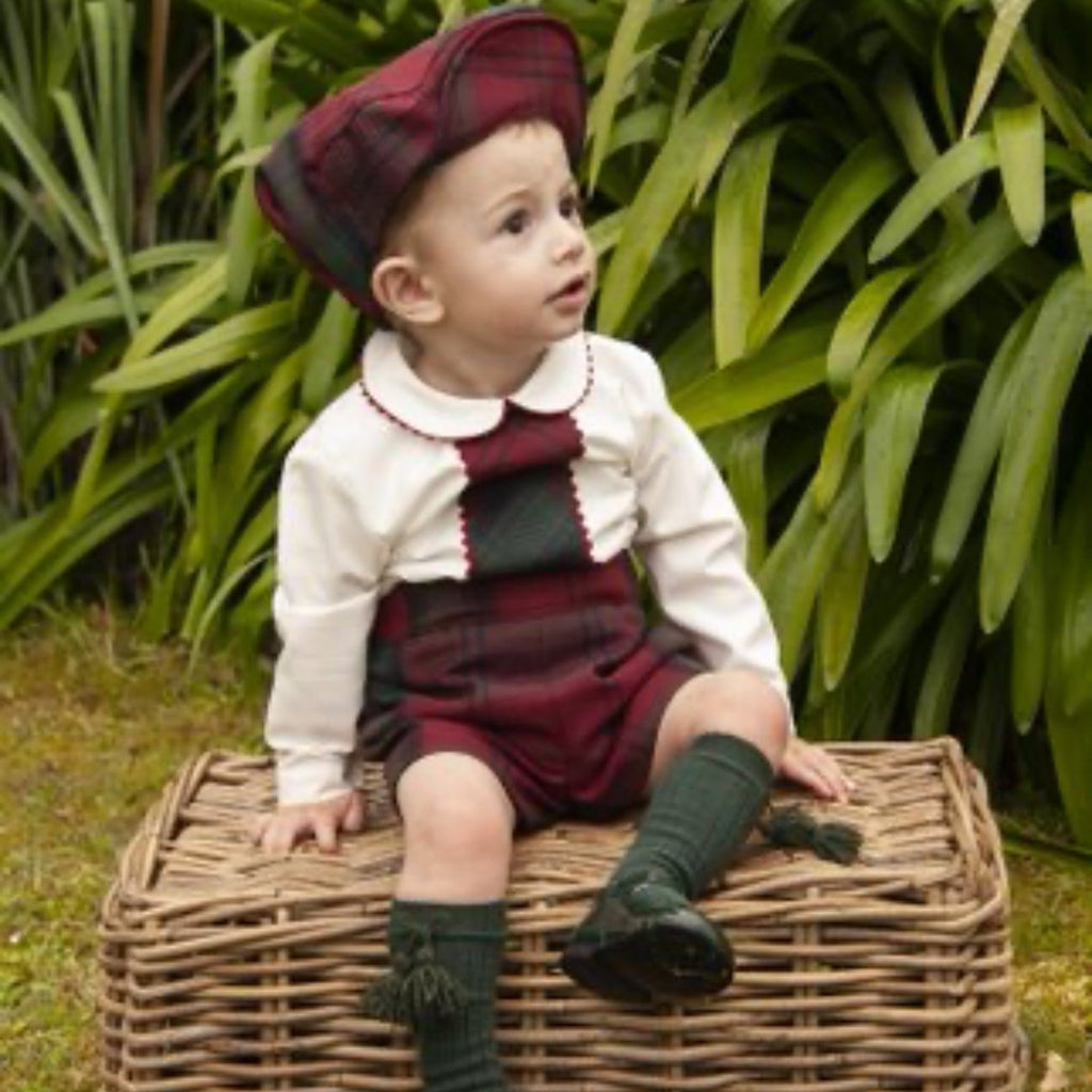 Boy's Tartan Plaid Romper