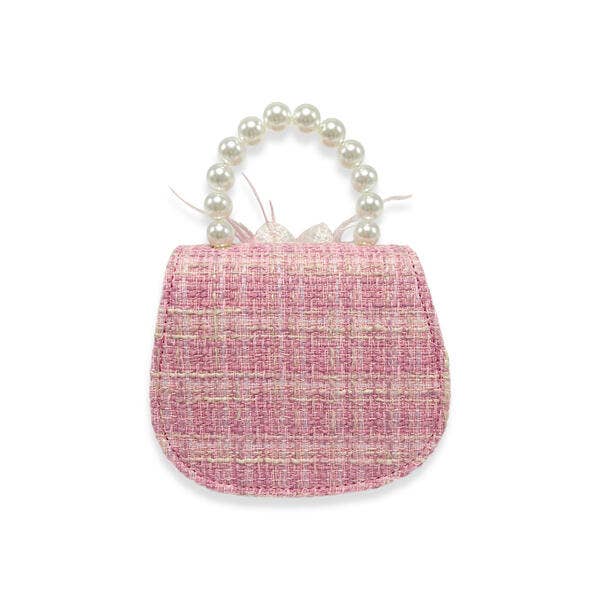 Feather Floral Tweed Purse