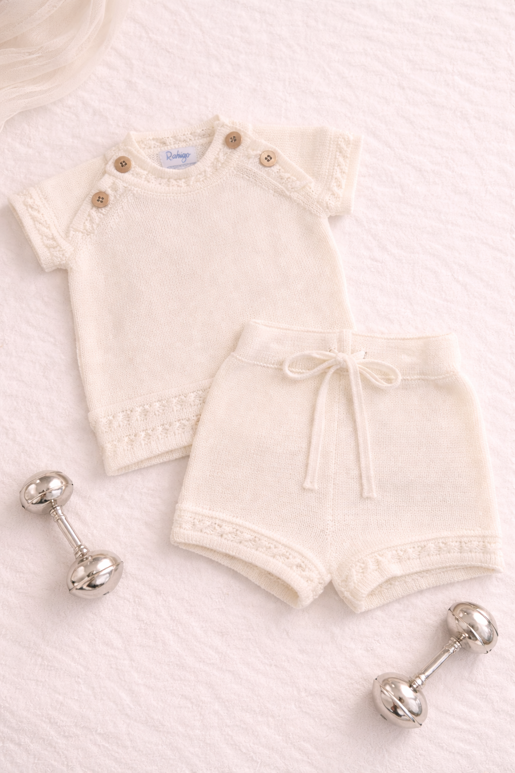 Boys White Short Set