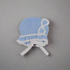 Baby Blue and White Knit Bonnet