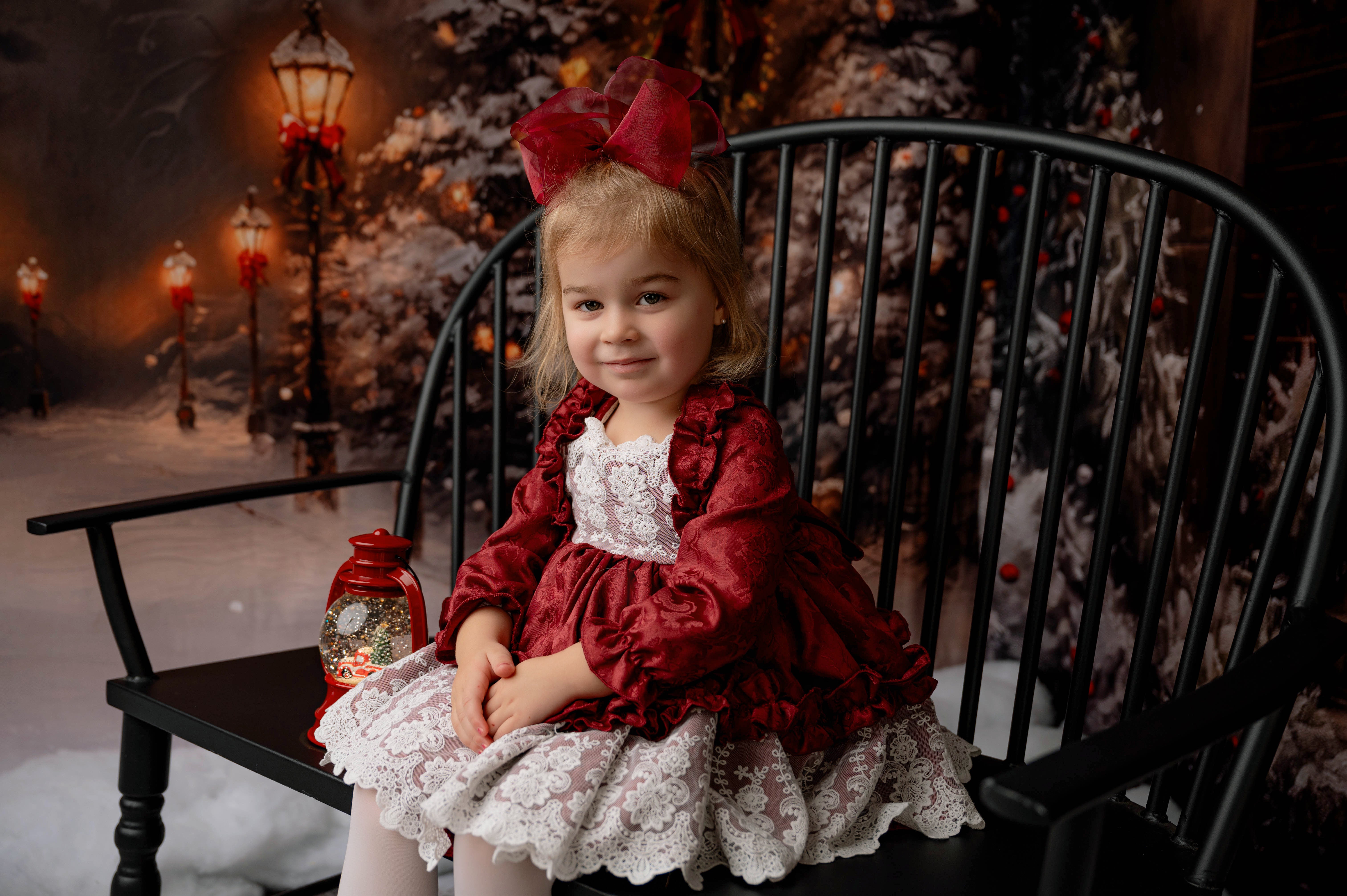 Christmas Garnet Lace Dress