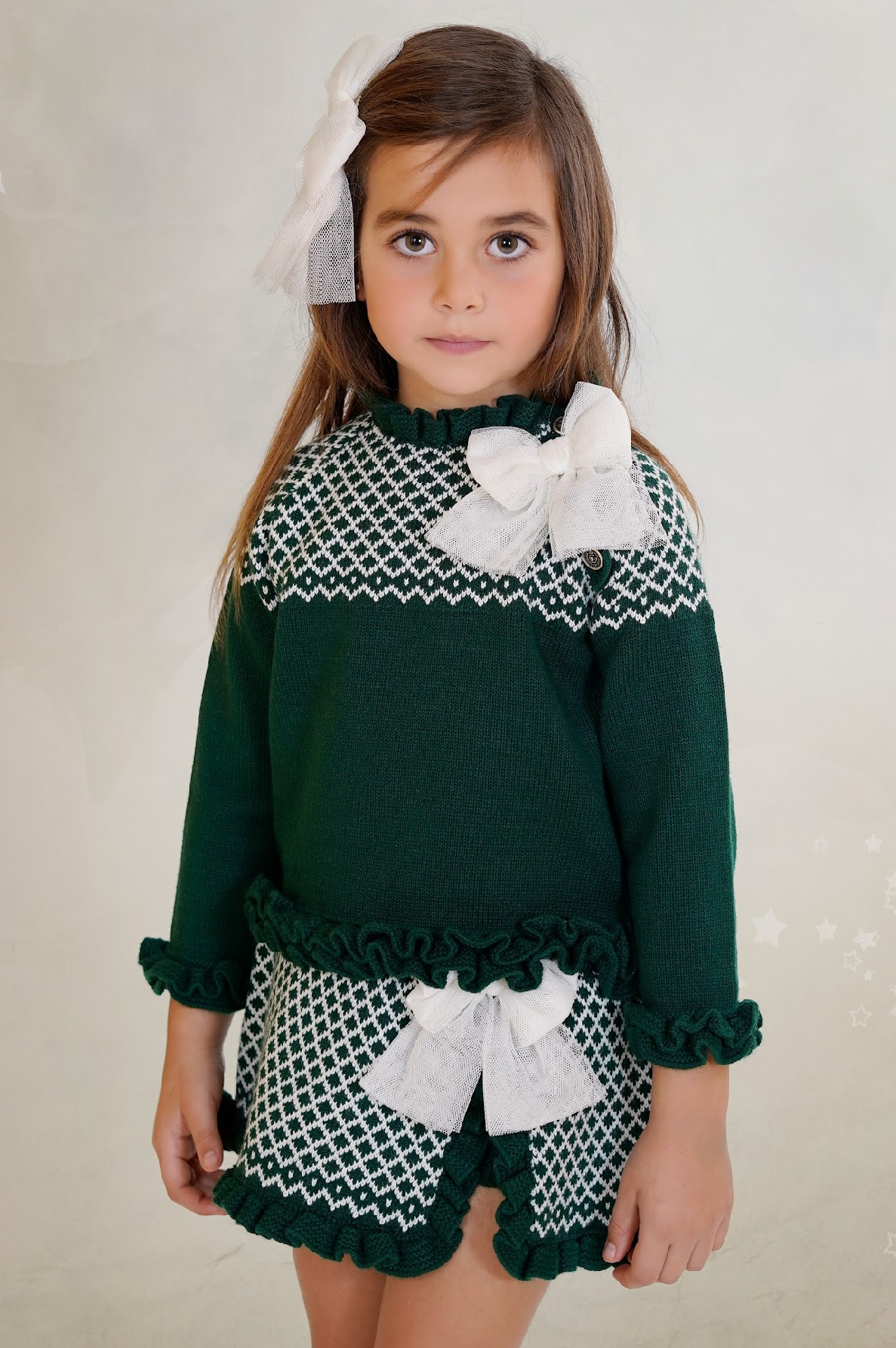 Bottle Green Skirt Set