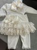 Infant Ivory Velvet Set