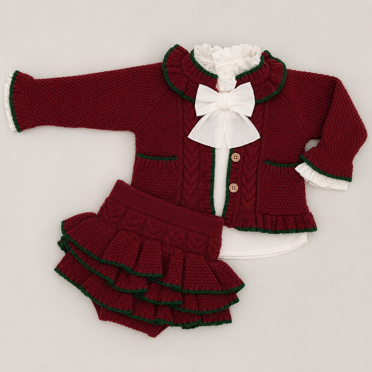 Dark Red Luxury Knit Set